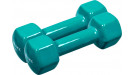 Набор гантелей обрезиненных по 3 кг, голубые, 2шт