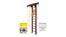 Шведская стенка Kampfer Wooden Ladder Wall Basketball Shield (№5 Шоколадный Высота 3 м белый)