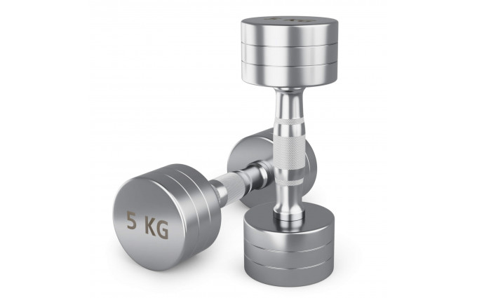 Гантель UNIX Fit PRO круглая хромированная 5 кг, 2 шт. Гантель UNIX Fit PRO круглая хромированная 5 кг, 2 шт.